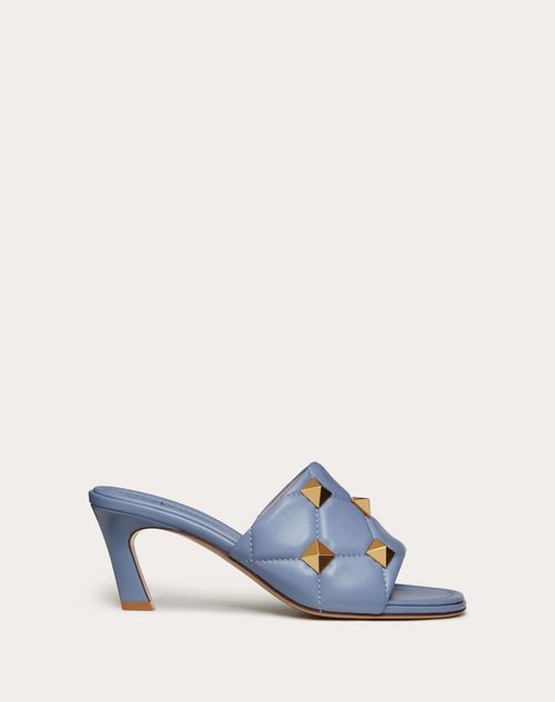 Valentino Garavani Woman Sandals Sky Blue Size 8 Leather In Azure